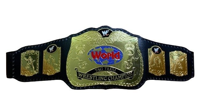 Relive the Glory Days with the WWF World Tag Team Championship Belt Step into the world of wrestling legends with the WWF World Tag Team Championship Belt. This meticulously crafted replica brings the prestige and excitement of the WWF World Tag Team Championship right to your hands. Perfect for both display and practical use